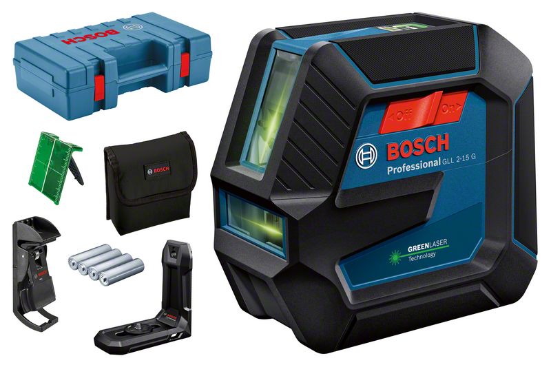 Ristjoonlaser Bosch GLL 2-15 G + LB10 + DK10 [3601K63W00]