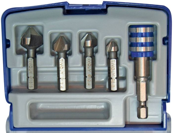 Tivoly versengipuur (süvisti) metallile 4 osa + magnetiga otsakuhoidja. 900, ØD=8,3-16,5mm, HSS. 1/4" kuuskant sabaga, "Half-box"