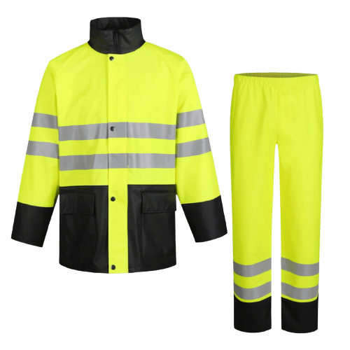 Vihmaülikond kõrgnähtav CL2, kollane/must, Pesso