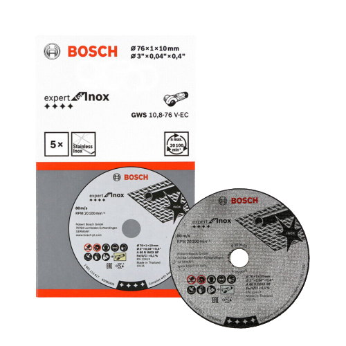Bosch GWS 12V-76, 76x10x1 mm plastiku ja puiduketas 1 tk