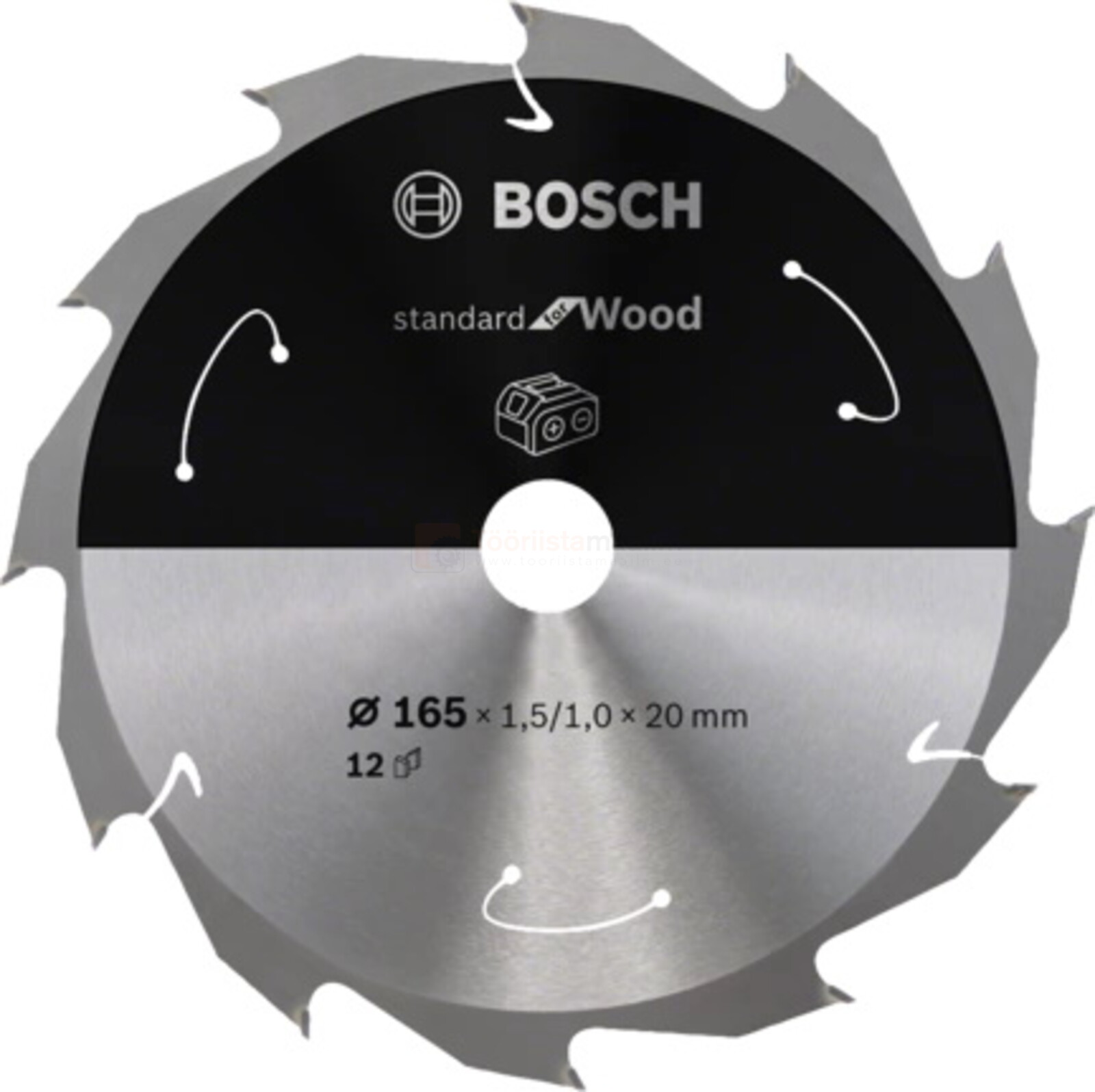 Bosch Standard akusaeketas puidule 165x20x1.5/1.0 12 hammast