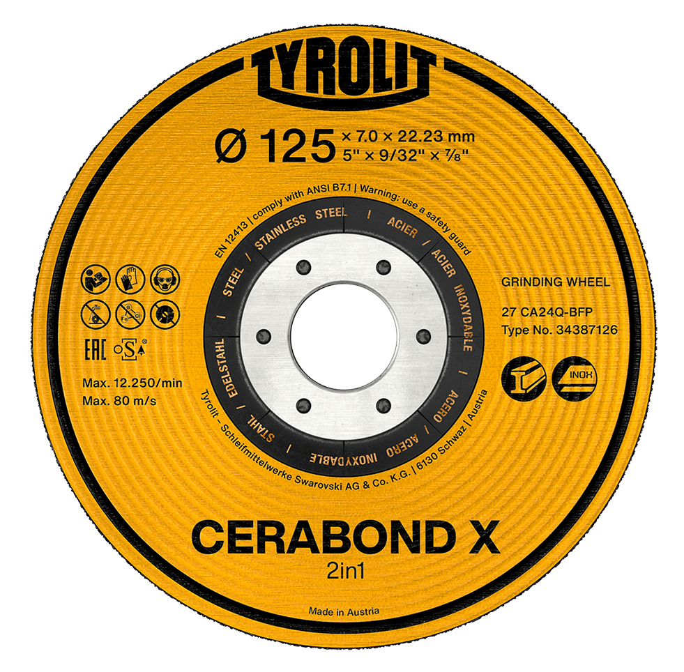 Cerabond 2in1 X Inox lihvketas*** 125x7,0x22,23 CA24 Q BFP