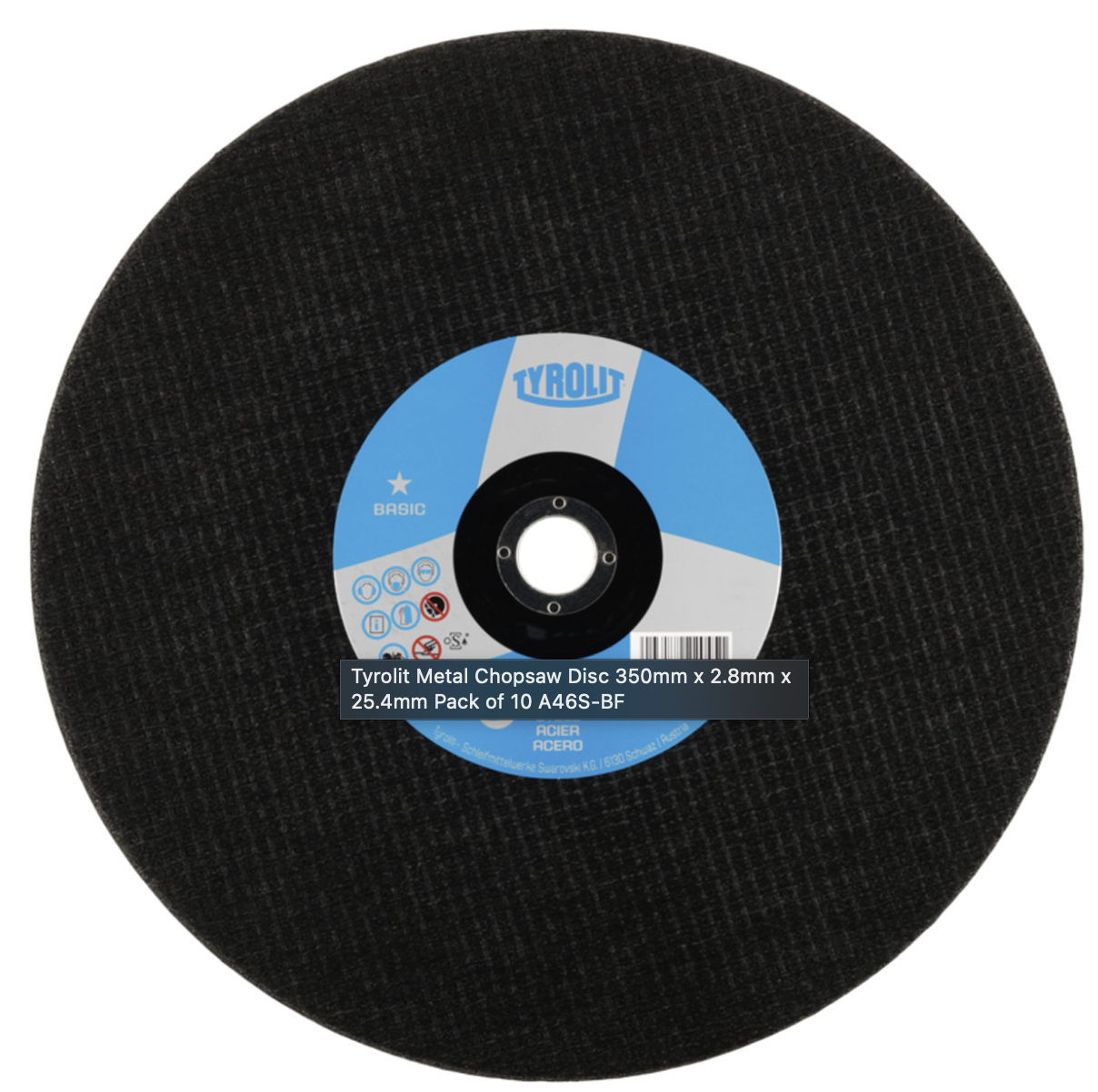 Tyrolit 41H** 400 x 4,3 x 25,4 A30 BF 100m/s RAIL