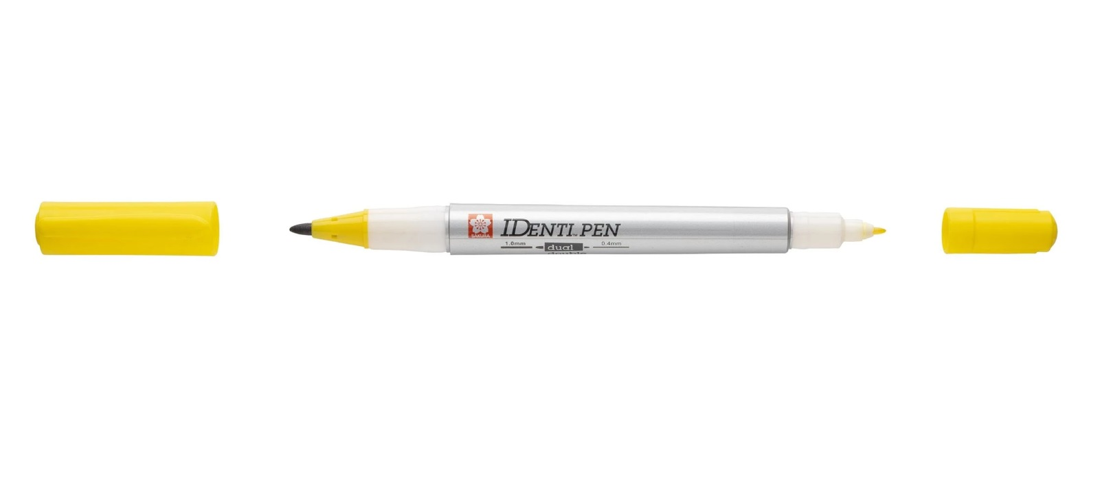 Marker Identi-Pen, 2-otsaga, 0,4mm ja 1,0mm D, kollane