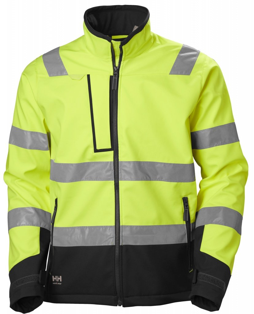 Helly Hansen ALNA 2.0 softshell jakk HI-VIS kl2, kollane/must