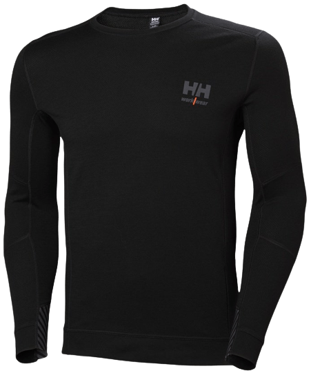 Helly Hansen Lifa Merino Crewneck termosärk, must