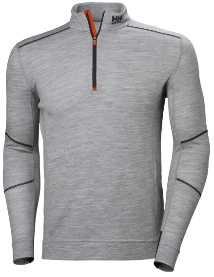 Helly Hansen Lifa merino polosärk lukuga, hall