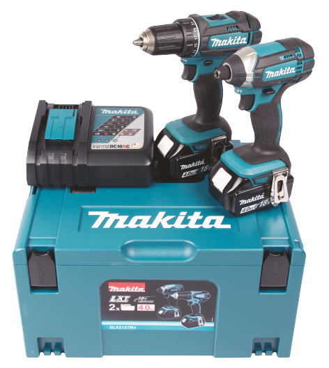 Combokit Makita18V 2X4,0Ah Li-ion (DDF482+DTD152)