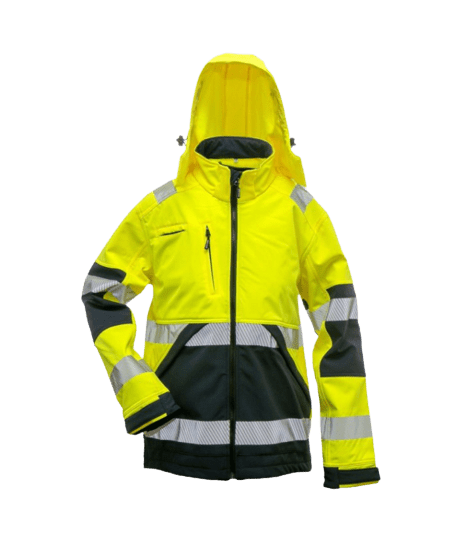 Baltic Canvas softshell jakk, kollane/must