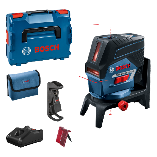 Punkti- ja joonlaser Bosch GCL 2-50 C + RM2 + 1x aku 12V 2.0Ah + akulaadija GAL12V-40 [3601K66G00]