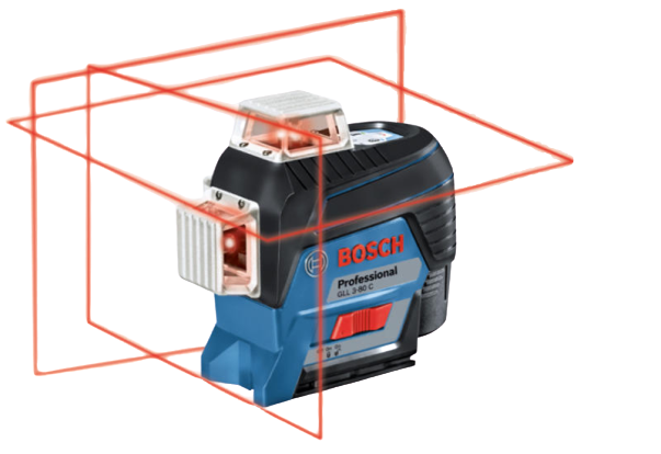 Ristjoonlaser Bosch GLL 3-80 C + BM1 (1 x 2,0 Ah, laadija) [3601K63R00]