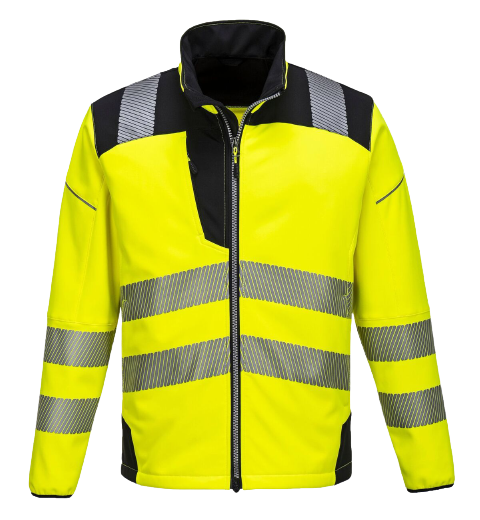 Portwest kõrgnähtav softshell jope, kollane