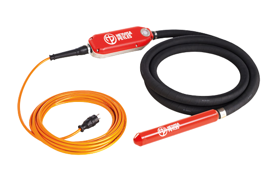 Kõrgsagedus betoonivibraator Hervisa Perles T-Runner plus 38 mm 7 m LED