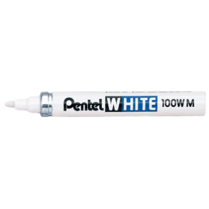 Metallimarker Pentel X100W-M valge pikk
