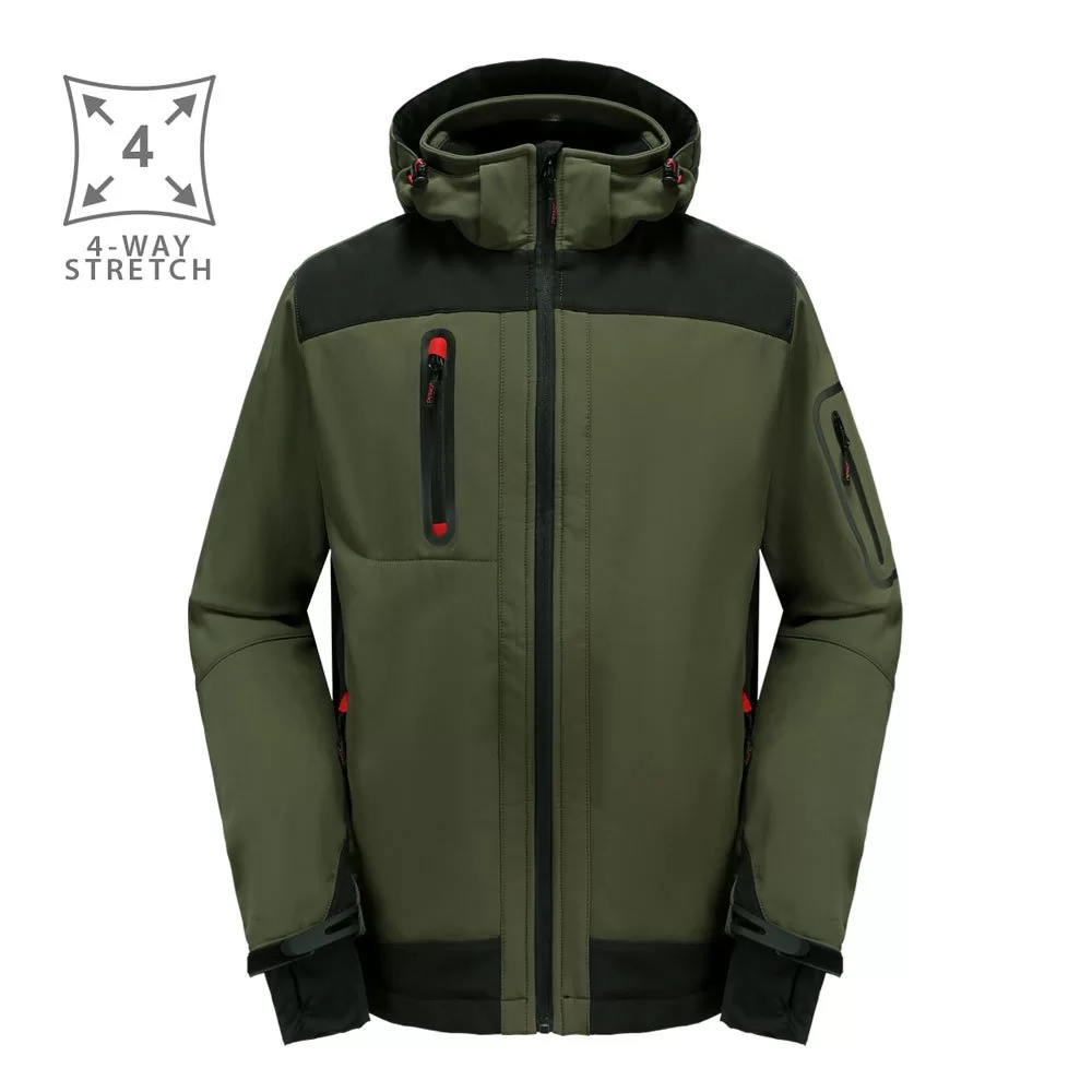 Pesso Acropolis softshell jakk kapuutsiga, roheline