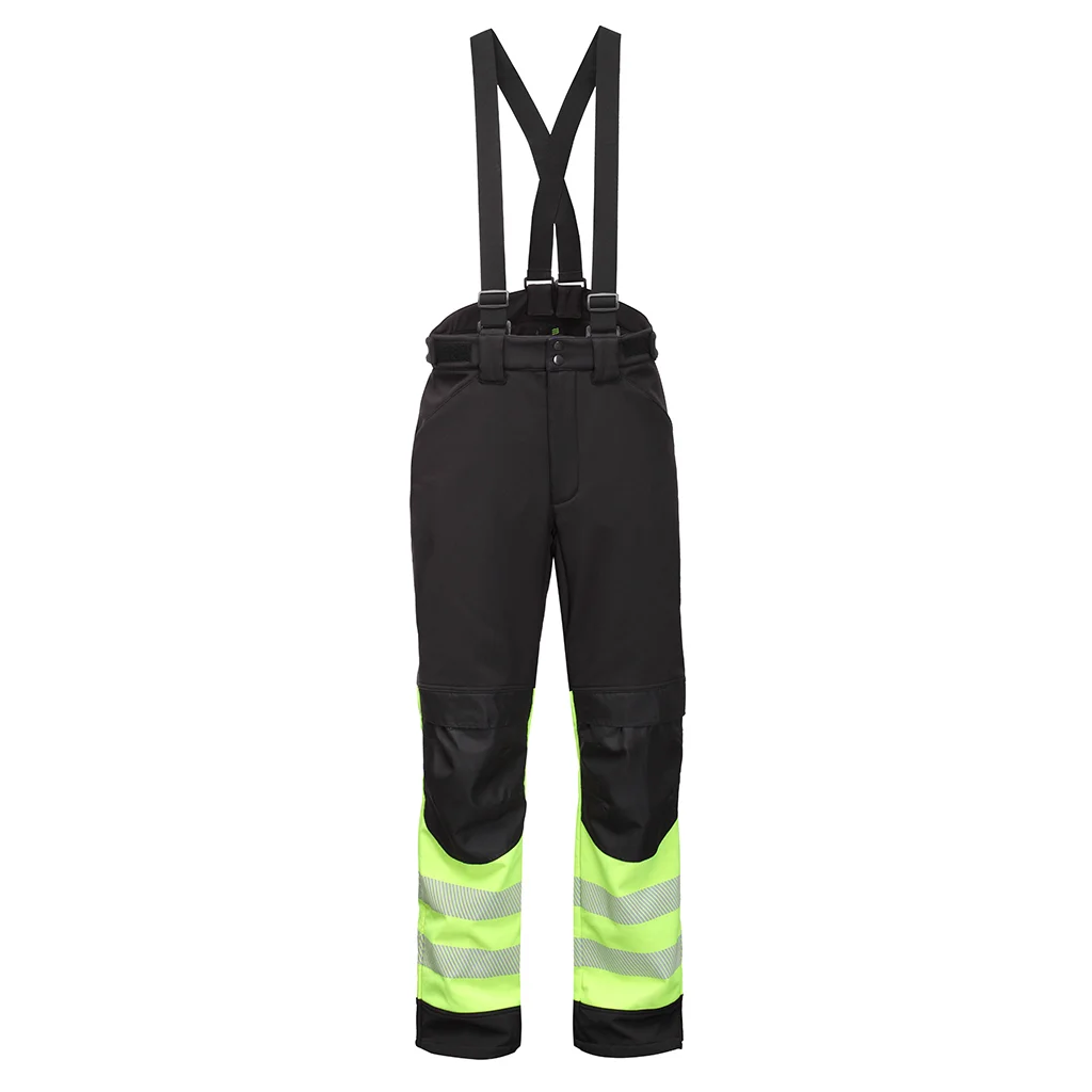 Atlanta HiVis traksidega talvepüksid kollane/must klass 1