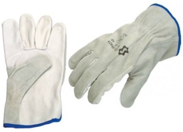 Loomanahast töökindad alusnahast käeseljaga