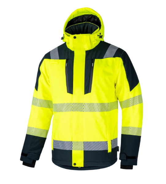 CANNYGO WELLGO HI-VIS softshell talvejope, must / neoonkollane, klass 3