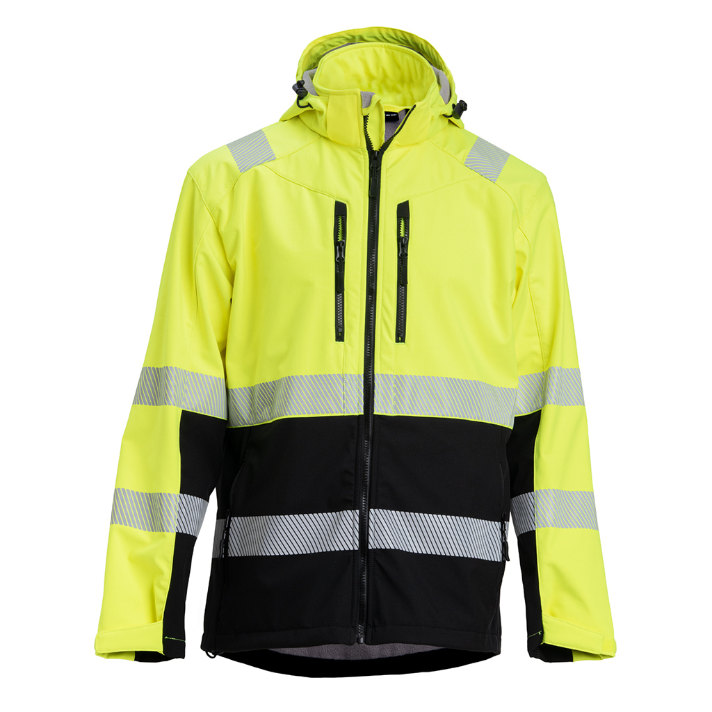 Wortex 927 kõrgnähtav softshell jakk kollane/must